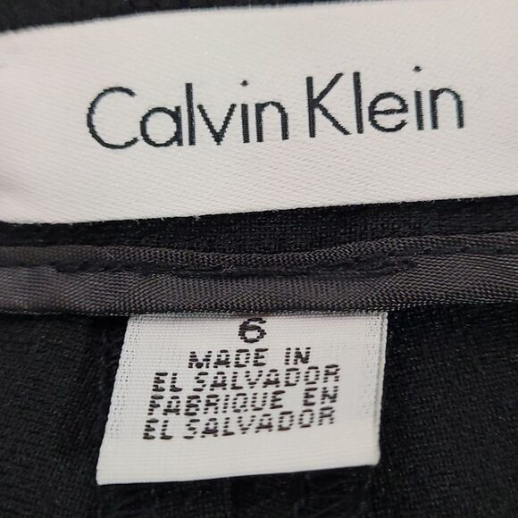 Calvin Klein Black Straight Leg Wool Blend Pants - Picture 3 of 4